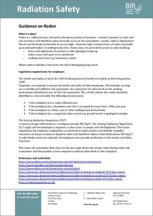 Advice sheet 3 Guidance on Radon 1